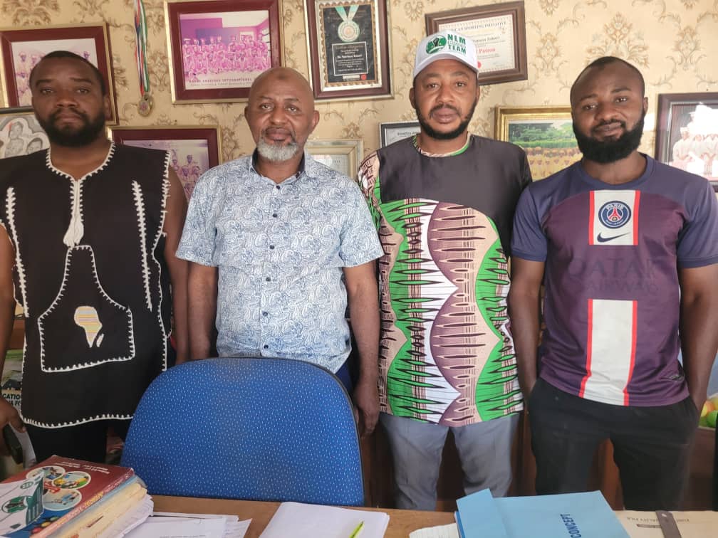 Vice President of the national association of dispatch riders, Comrade Pius Ogbonaya AKA OGB and others with the National Director Mobilization and Contact Alhaji Suleiman Yunusa